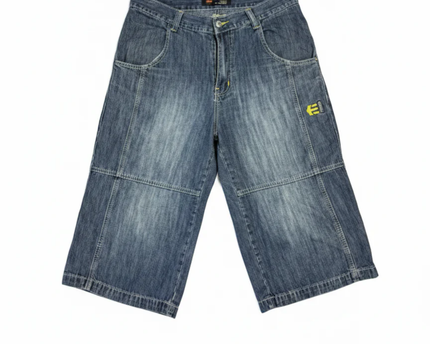 Etnies Blue Baggy Skater Denim Shorts