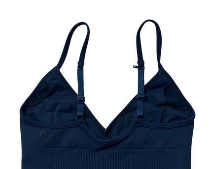 Lululemon Navy Blue Ebb to Street Seamless Sports Bra