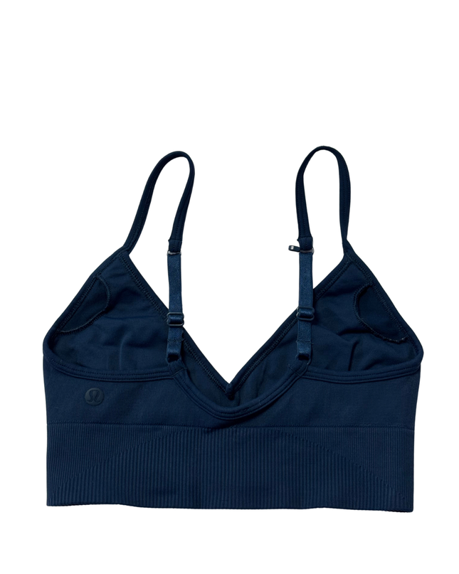Lululemon Navy Blue Ebb to Street Seamless Sports Bra