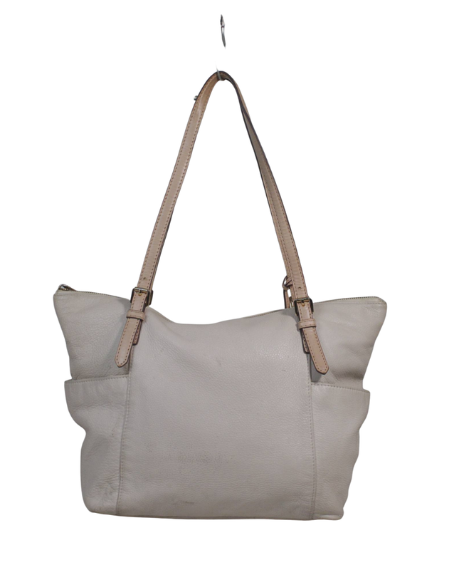 Michael Kors Beige Pebbled Leather Tote Bag