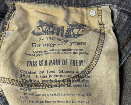 Levi's Grey Straight Leg Denim Jeans