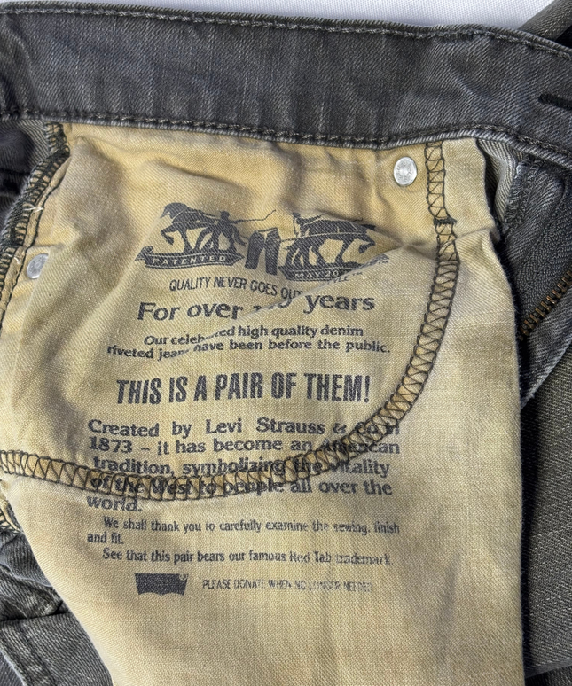 Levi's Grey Straight Leg Denim Jeans