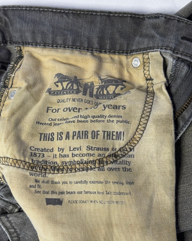 Levi's Grey Straight Leg Denim Jeans
