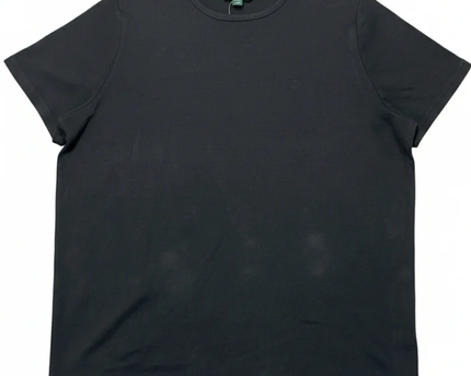 Lauren Ralph Lauren Black Ribbed Cotton T-Shirt