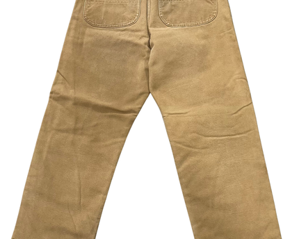 Carhartt Tan Heavyweight Canvas Flannel-Lined Utility Work Pants