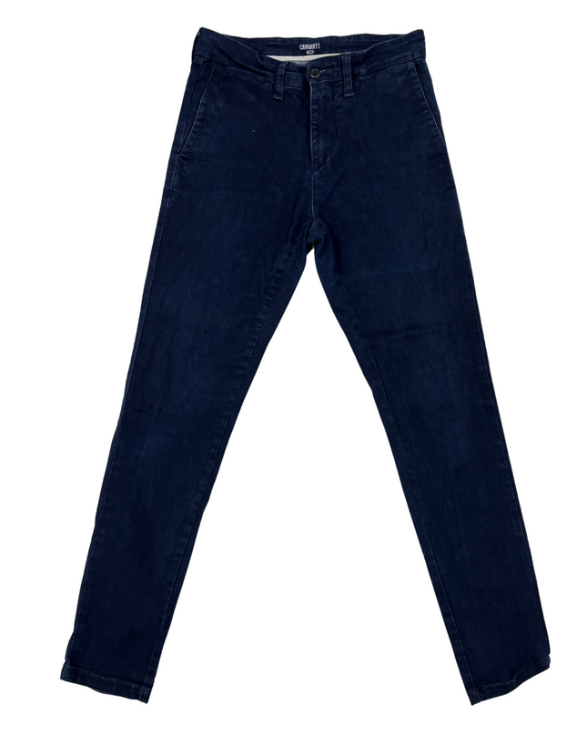 Carhartt WIP “Sid Pant” Slim Tapered Navy Pants - XS | Waist: 28"