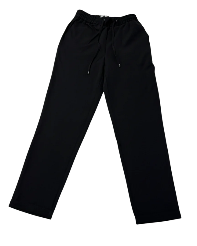 NA-KD Black Drawstring Elastic Waist Tapered Pants