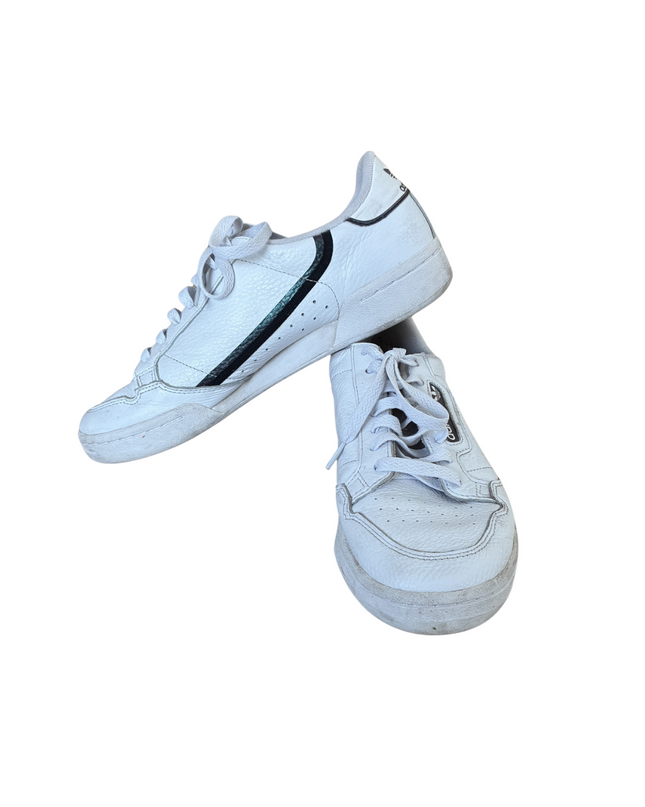 Adidas Continental 80 Stripes Sneakers | White & Black | EU 43