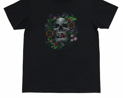 Jacamo Black Skull & Floral Graphic T-Shirt