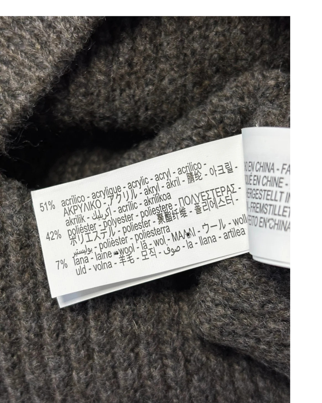 Zara Grey Half-Zip Ribbed Knit Sweater