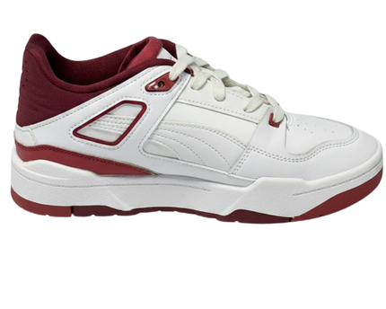 Puma White/Maroon Slipstream Retro Sneakers