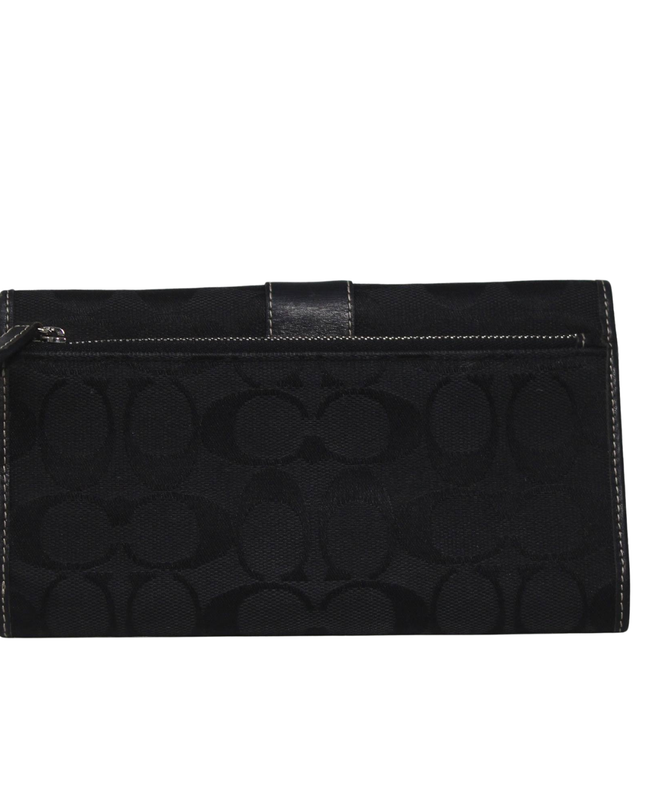 Coach Black Signature Jacquard Envelope Wallet
