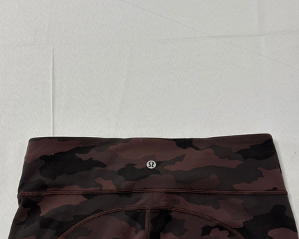 Lululemon Brown Camouflage Fast and Free High-Rise Leggings