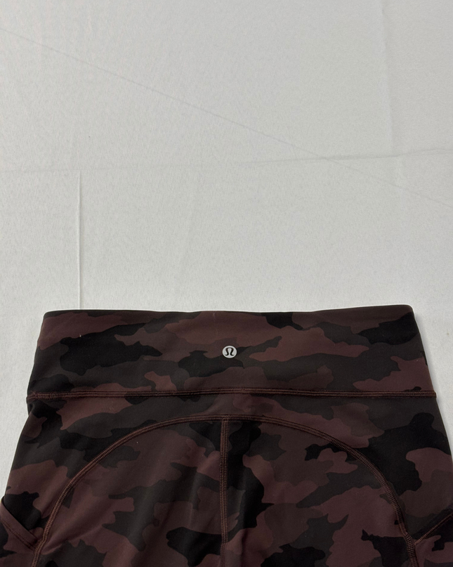 Lululemon Brown Camouflage Fast and Free High-Rise Leggings