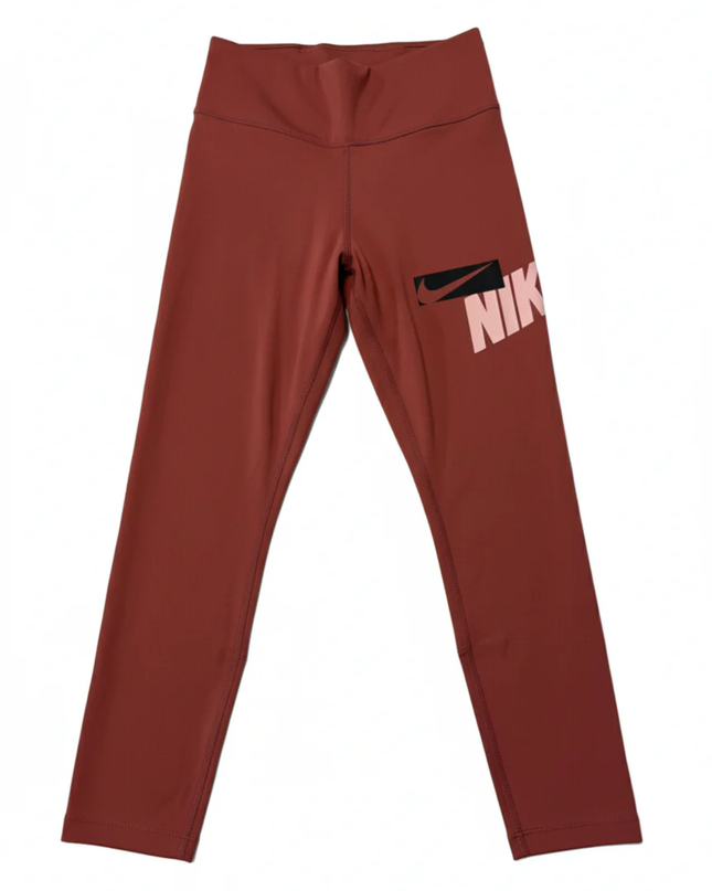 Nike Reddish Brown Dri-FIT Performance Leggings