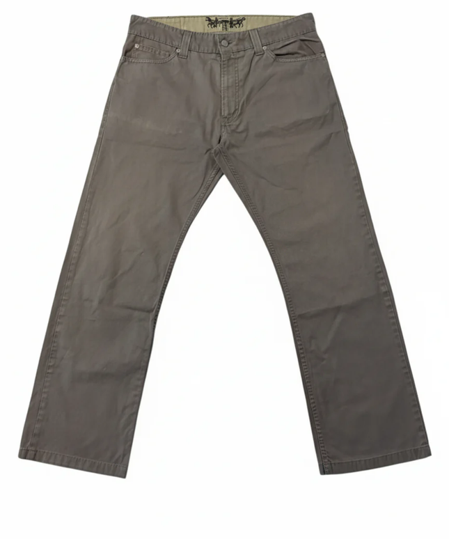 Levi's Grey 506 Straight Fit Cotton Trousers