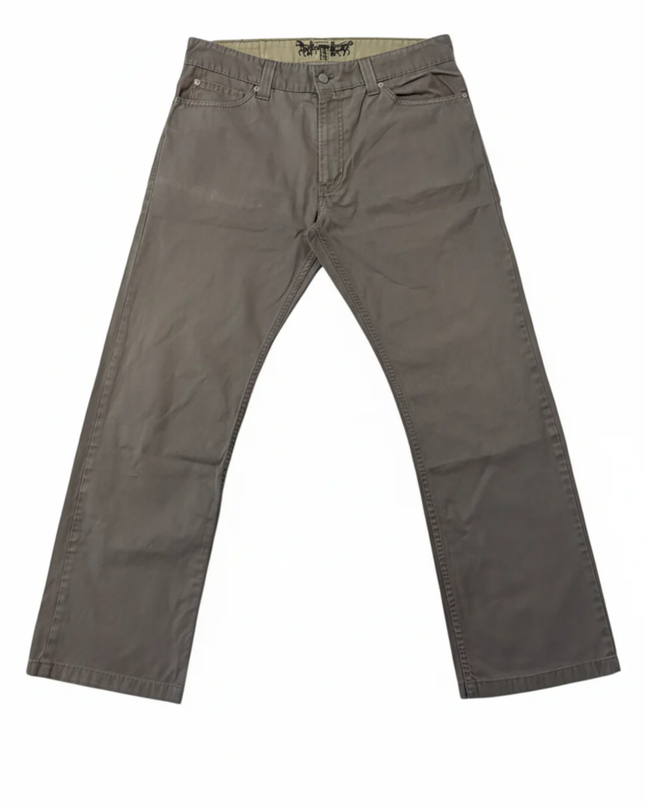 Levi's Grey 506 Straight Fit Cotton Trousers