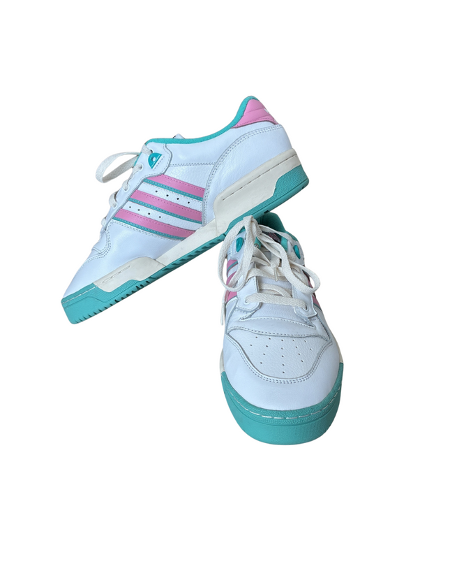 Adidas Rivalry Low Pastel Sneakers | White, Pink & Aqua | EU 42.5