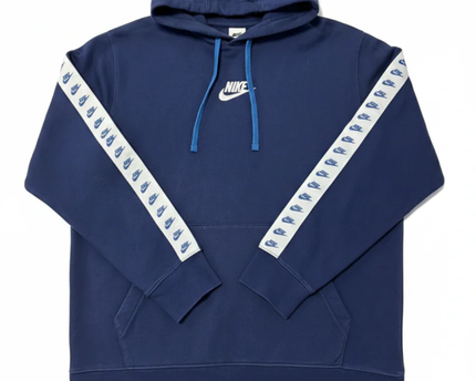 Nike Navy Blue Taped Logo Hoodie