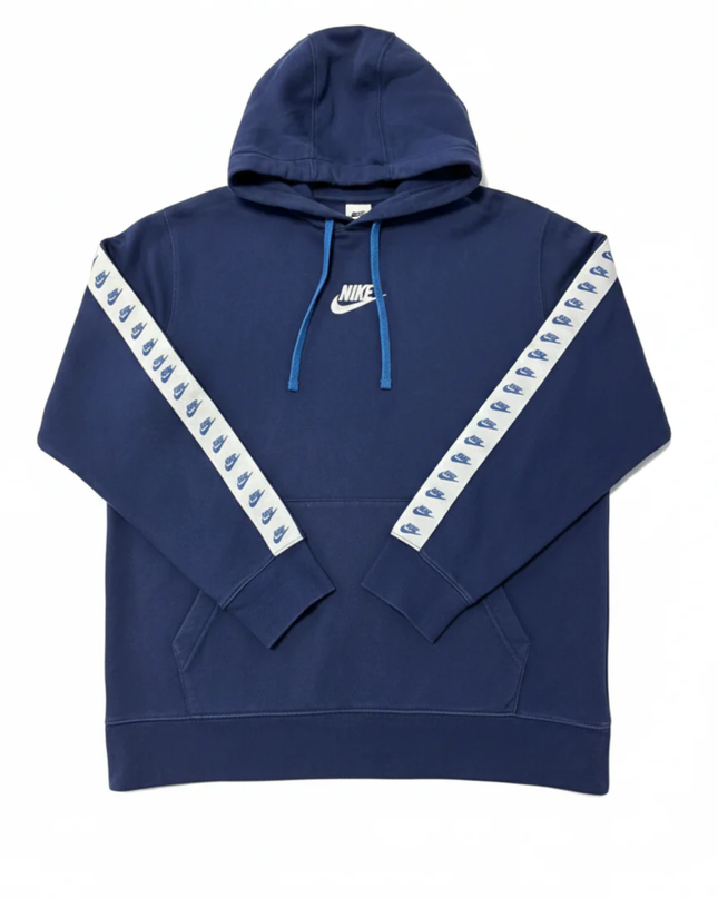 Nike Navy Blue Taped Logo Hoodie