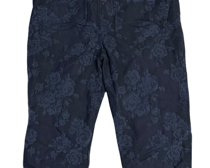 Abercrombie & Fitch Navy Blue Floral Skinny Jeans