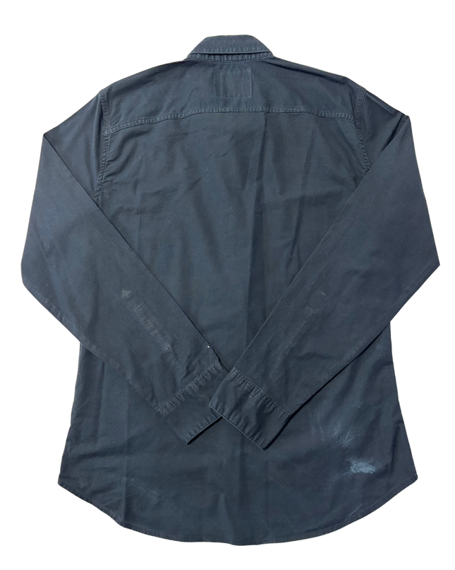 Hollister Navy Blue Muscle Fit Epic Flex Stretch Shirt