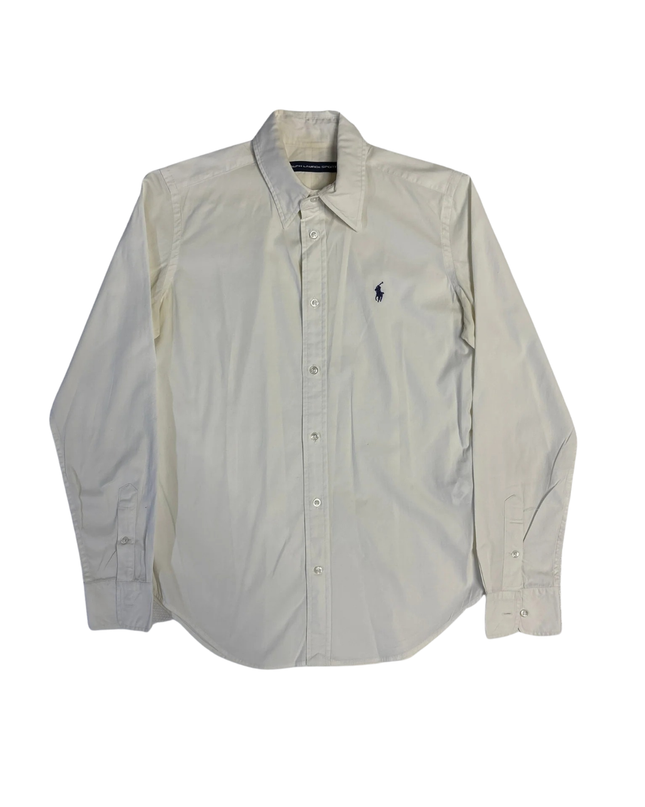 Ralph Lauren Sport Cream Polo Player Long Sleeve Shirt