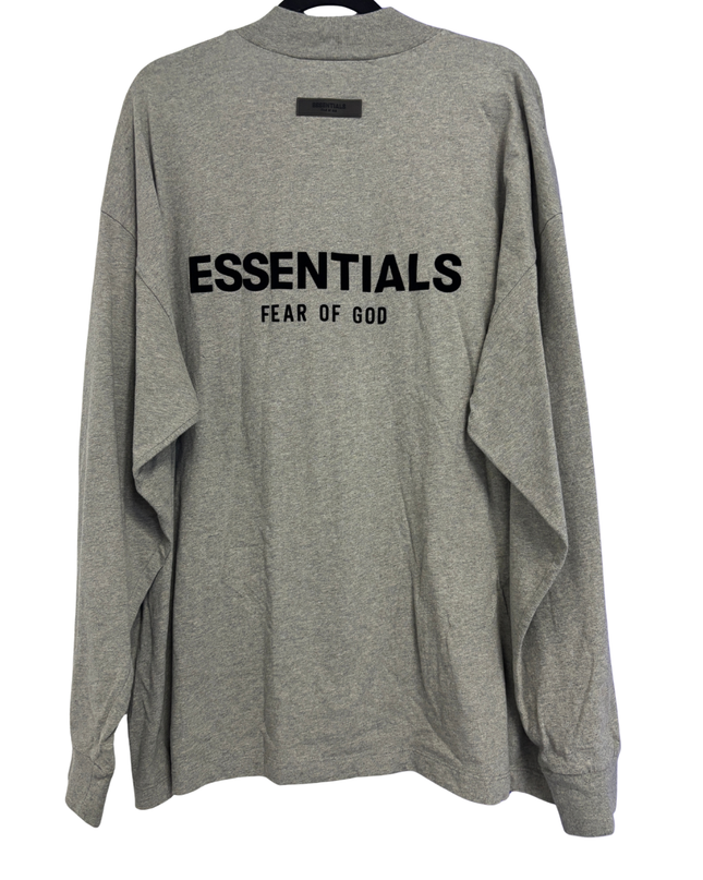 Fear of God Essentials Grey Oversized Long Sleeve T-Shirt
