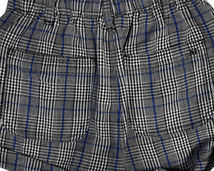 American Eagle Black, White and Blue Plaid Shorts