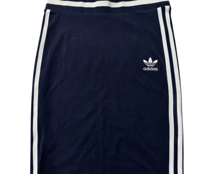 Adidas Navy Blue 3-Stripe Sporty Pencil Skirt