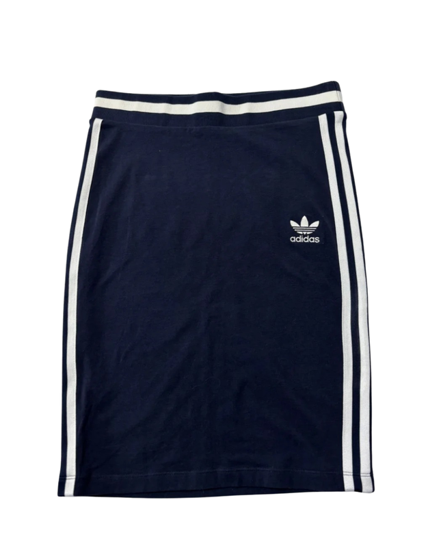 Adidas Navy Blue 3-Stripe Sporty Pencil Skirt