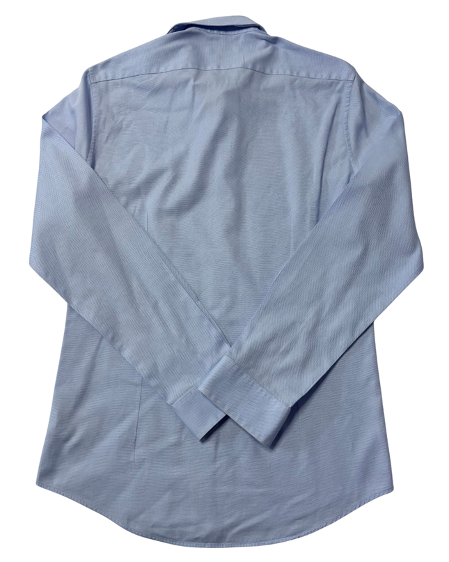 Calvin Klein Light Blue Fitted Cotton Dress Shirt