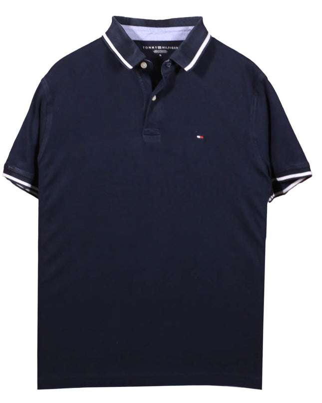 Tommy Hilfiger Classic Navy Blue Piqué Polo Shirt