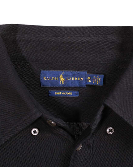 Ralph Lauren Knit Oxford Black Button-Down Long Sleeve Shirt - L