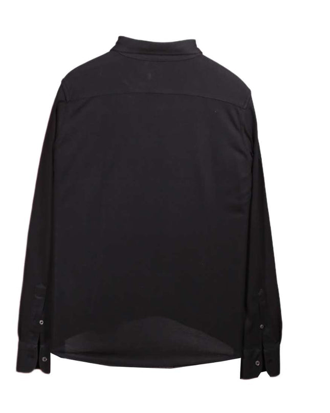 Ralph Lauren Knit Oxford Black Button-Down Long Sleeve Shirt - L