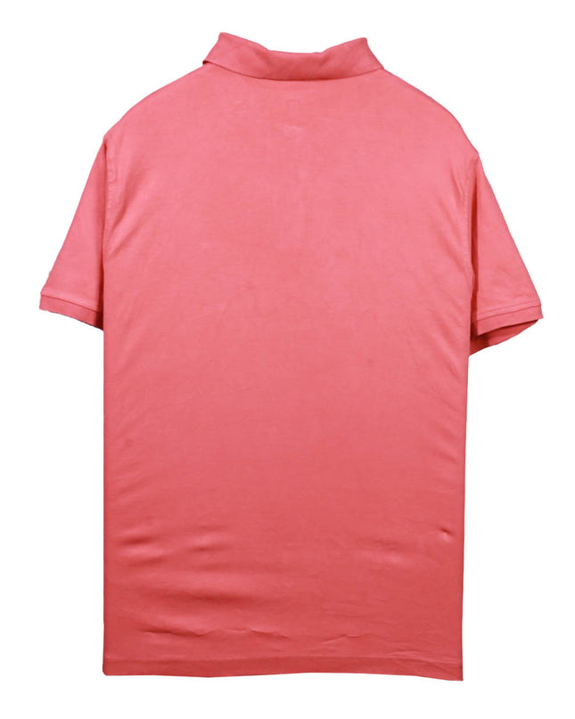 Tommy Hilfiger Slim Fit Solid Pink Cotton Polo Shirt