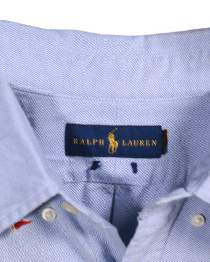 Ralph Lauren Light Blue Nautical Flag Embroidered Button-Down Shirt - XL