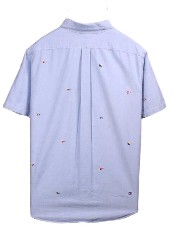 Ralph Lauren Light Blue Nautical Flag Embroidered Button-Down Shirt - XL