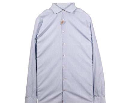 Calvin Klein Extreme Slim Fit Light Blue Micro-Print Dress Shirt
