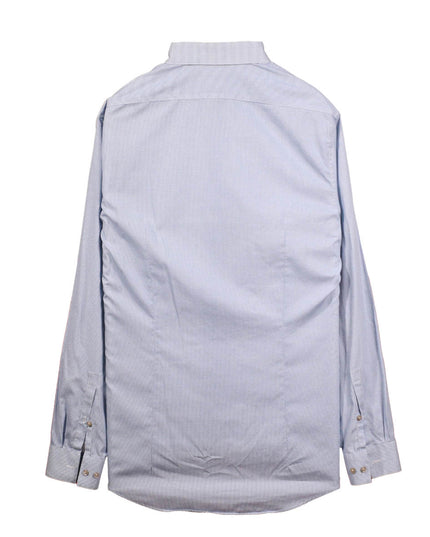 Calvin Klein Extreme Slim Fit Light Blue Micro-Print Dress Shirt