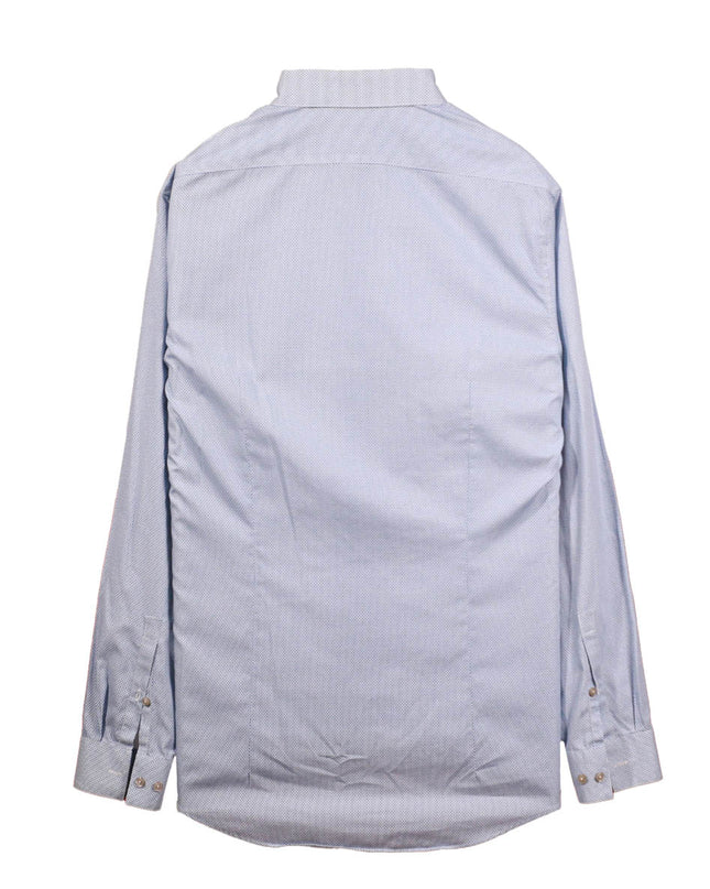 Calvin Klein Extreme Slim Fit Light Blue Micro-Print Dress Shirt