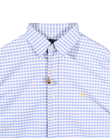 Ralph Lauren Cotton Blue White Check Long Sleeve Shirt