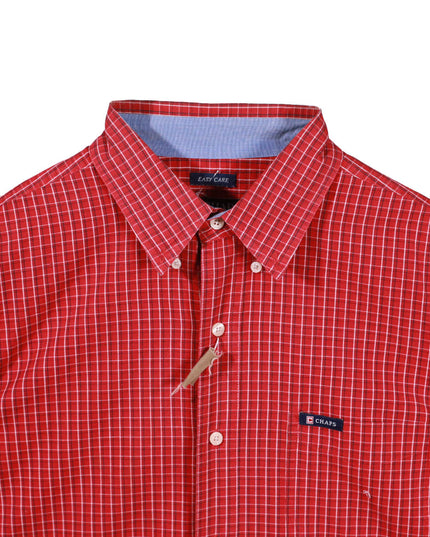 Chaps Red Checkered Long Sleeve Button-Down Shirt