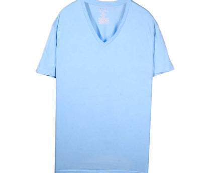 Ralph Lauren Classic Fit Sky Blue V-Neck T-Shirt - L