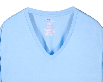 Ralph Lauren Classic Fit Sky Blue V-Neck T-Shirt - L