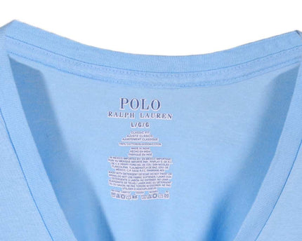 Ralph Lauren Classic Fit Sky Blue V-Neck T-Shirt - L