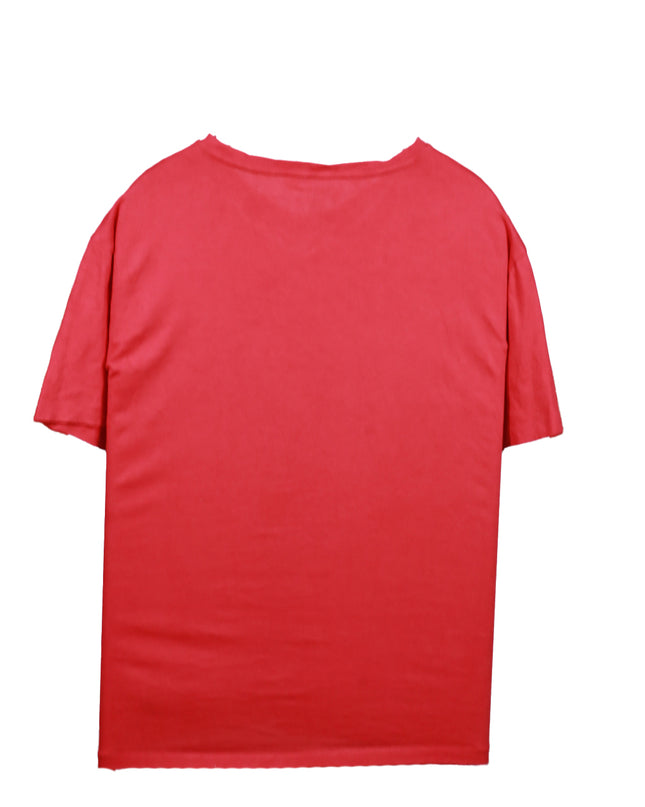Ralph Lauren Red V-Neck with Blue Pony Logo T-Shirt
