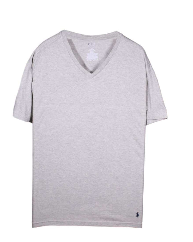 Ralph Lauren Cotton Classic V-Neck Gray T-Shirt - XL