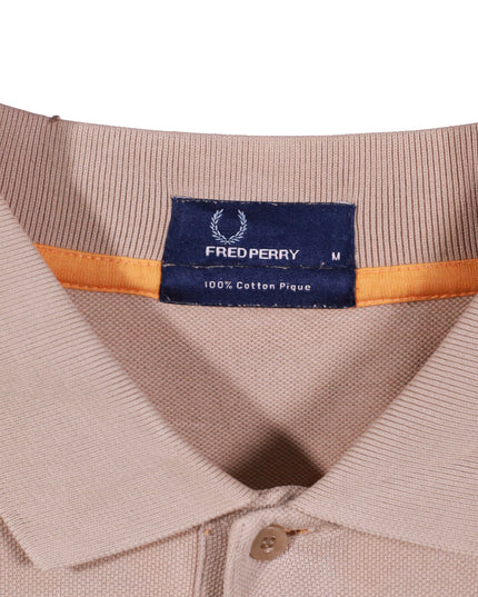 Fred Perry Beige Striped Cotton Piqué Polo Shirt