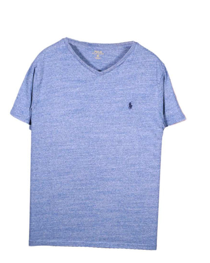Ralph Lauren Short Sleeve Blue V Neck Outdoors Classic Fit T-Shirt - M